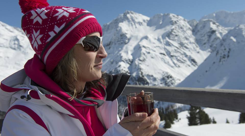 Ski fahren Ortler Sulden Einkehren Pause Hütte